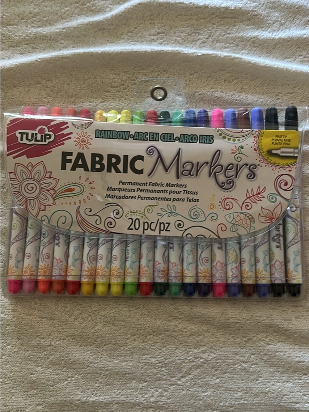 Rainbow Fabric Markers - 20-Pack (Multicolor)
